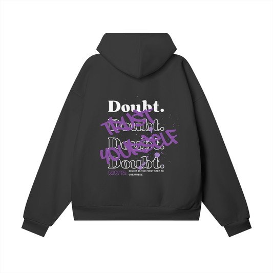 Trust Yourself - Oversized Heavyweight Hidden Pocket Fleece Hoodie - 460 GSM